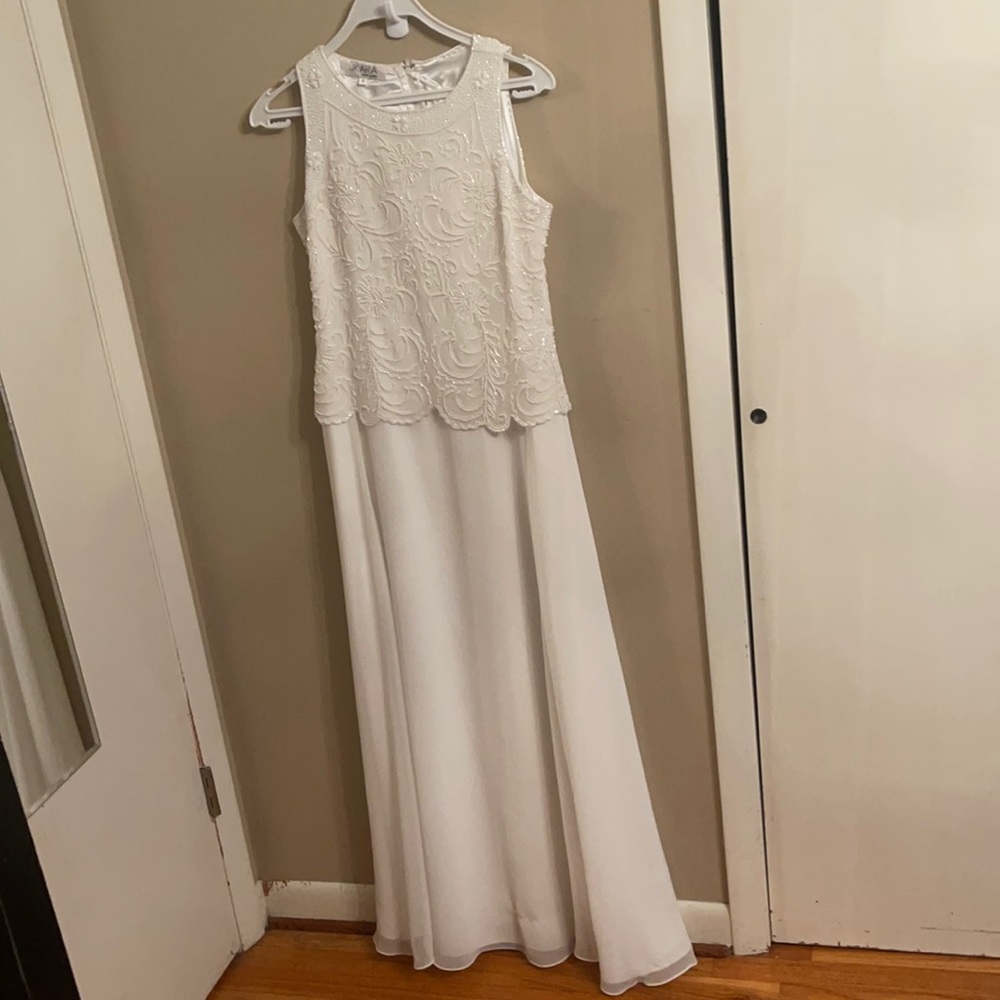 Jkara white dress